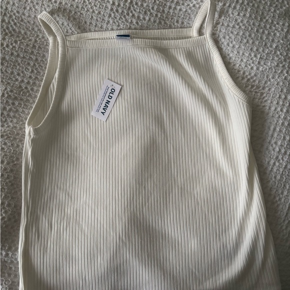 Old Navy White Ribbed High Neck Tank Top NWT - Picture 4 of 4